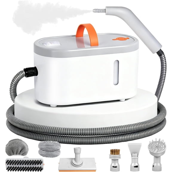 Steam Cleaner for  - Portable Handheld Steamer for Cleaning With 15s Heat-UP, 0.78 Quarts Tank,9 Accessories - Clean ,Automotive wheels and interior trim,Grout, Tile, Floor, Couch, Carpets