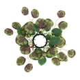 thumbnail image 3 of Anillo de vela de hoja de eucalipto simulado, decoración, candelabro, corona, centros de mesa para fiesta de boda, vacaciones, Pascua Púrpura, 3 of 9