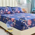 thumbnail image 3 of Floral Printed Sheet Set King Soft Microfiber Botanical Bed Sheets Extra Deep Pocket Pieces, 3 of 7