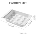 thumbnail image 2 of Cestas para huevos con ruedas para guardar huevos, para la cocina, para el frigorífico, cajones extraíbles para el dispensador de huevos, contenedores transparentes, estantes, 2 of 6
