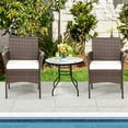 thumbnail image 4 of Wubio Set of 2 Patio Dining Chairs Outdoor PE Wicker Chairs with Soft Cushions, All-Weather Rattan Chairs for Garden Backyard Lawn Poolside Balcony, 4 of 7
