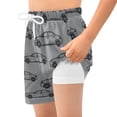 thumbnail image 4 of joogoo Car Vintage Gray Boys Swim Trunks Beach Swimsuit Shorts Boxer 7Y, 4 of 8