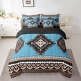 thumbnail image 2 of Manfei Bohemian Aztec Twin Bedding Sets 7-Piece for Children Teens Adults,Exotic Style Bedding Comforter Set Microfiber,Hippie Tribal Breathable Sheet Sets,Ultra Soft Home Decor,Reversible, 2 of 8