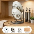 thumbnail image 6 of Kitchen Pot Lid Storage Rack Pot Lid Cutting Board Holder With Removable Tray Saving Kitchen Pot Cover Organizer Stand For Countertop Pan Lid Rack Universal Divider Kitchen Counter Organization, 6 of 9
