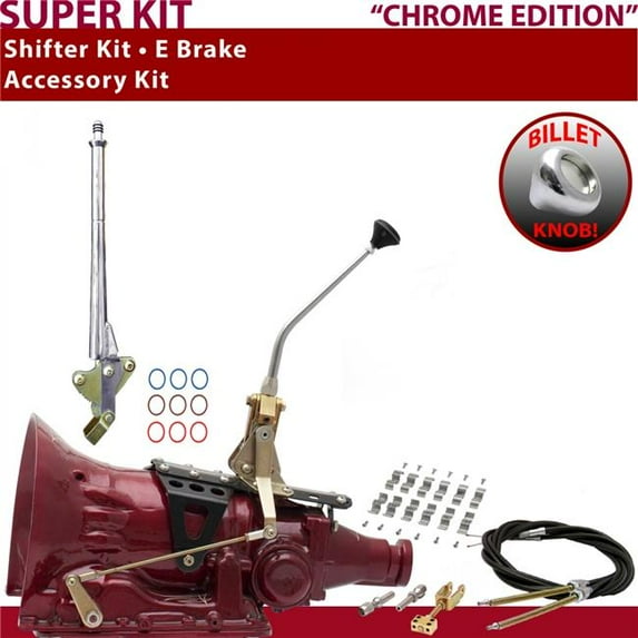American Shifter C4 Shifter Kit Chrome 10 in. E Brake Cable Clamp for EEA11