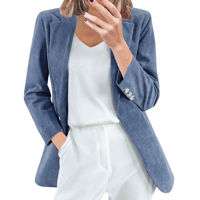 Veste de Costume Décontractée Ajustée pour Femmes Style Cardigan Élégant Légère Confortable