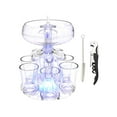 thumbnail image 1 of Dispensador de 6 vasos y soporte, dispensador automático de vino, dispensador doméstico transparente para boda, Bar, vacaciones, regalo de Abridor ligero de 6 tazas Gloria dispensador de vino, 1 of 9