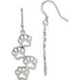 thumbnail image 1 of Sterling Silver Paw Prints Earrings (52 X 16) Made In India qe4889, 1 of 5
