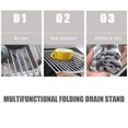 thumbnail image 5 of Extra Large Expandable Roll Up Dish Drying Rack, Over Sink Collapsible Drain Board with Foldable Sink Cover, Removable Utensil Holder Non-Slip Silicone for Kitchen Counter, 5 of 9