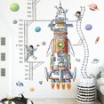 thumbnail image 2 of Un conjunto de pegatinas de pared de nave espacial astronauta Medición de altura Wal, 2 of 5