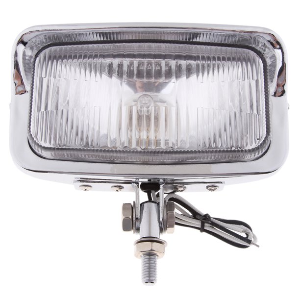Lámpara de Cabeza de Rectángulo Sunnimix 55w Faro 12v Universal de Motocicleta Cromo