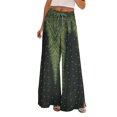 thumbnail image 6 of kaondbfi Dress Pants Women Petite High Waisted Wide Leg Summer Beach Vacation Women's Pants Casual Trousers, 6 of 8