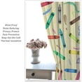 thumbnail image 5 of Crayons Curtains Cartoon Colorful Crayons Doodle School Supplies Curtain with Rod Pocket for Bedroom Living Room Classroom Home Decor Drapes Window Treatments 2 Panels Set 55x63in, 5 of 6