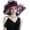 Purple Red, variant on Women Hats Organza Butterfly Decoration Wide Brim Occasion Event Derby Church Dress Sun Hat
