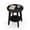 Black, variant on 17.7" Small Round Side Table, 2-Tier Waterproof End Table & Nightstand for Nursery and Bathroom,Walnut