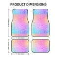 thumbnail image 2 of Sikiie Colorful Glitters Car Foot Mat Set of 4 Pieces Basics Universal Fit Rubber Carpet Floor Mats For Car SUV Van & Truck, 26.8"L x 17.3"W (Front), 13"L x 17.3"W(Rear), 2 of 6