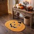 thumbnail image 3 of Cute Pumpkin Shaped Halloween Floor Mat, Non‑Slip Absorbent Cloth Doormat, Cute Seasonal Indoor Rug for Entryway Bathroom Home Decor, 3 of 6