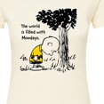 thumbnail image 3 of Peanuts - World Filled With Mondays - Juniors Fitted Graphic T-Shirt, 3 of 6