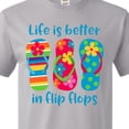 thumbnail image 3 of Inktastic Life is Better Flip Flops T-Shirt, 3 of 4