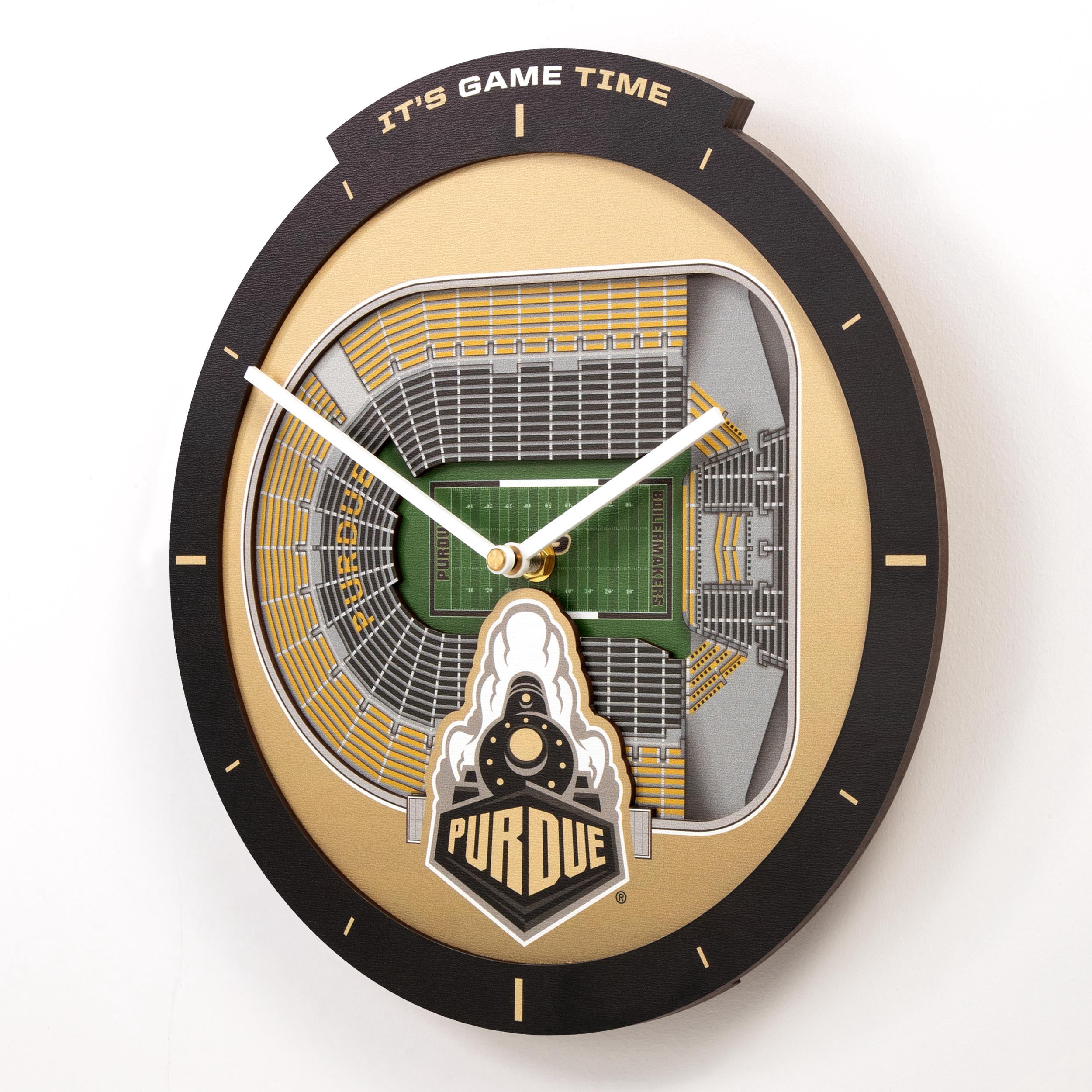 YouTheFan NCAA Purdue Boilermakers Football Stadiumview 3D Wall Clock