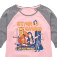 thumbnail image 3 of Star Wars - Han Solo and Chewie Retro - Toddler And Youth Girls Shirt Tail Raglan, 3 of 5