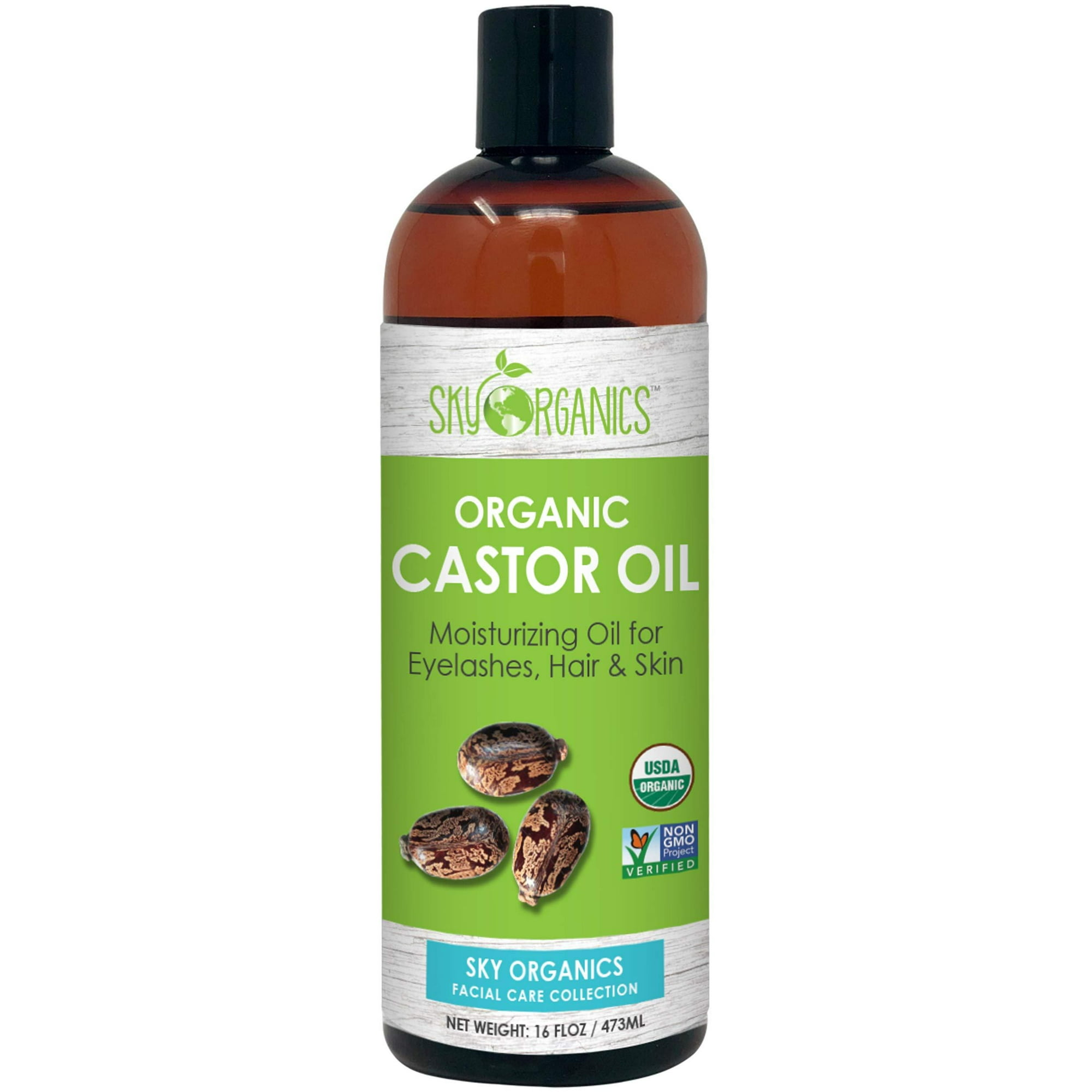 Castor Oil (16oz) USDA Organic Cold-Pressed, 100% Pure, Hexane-Free Castor  Oil - Moisturizing & Healing, For Dry Skin, Hair Growth - For Skin, Hair  Care, Eyelashes - Caster Oil By Sky | Walmart Canada