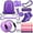 Purple, variant on Pilates Ring Circle Set 18 Pcs Exercise Equipment Accessories for Women, Workouts Pilates Ball Stretching Strap for Women's Home Workouts & Beginners