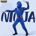 thumbnail image 2 of Disfraz de Spooktacular Creations para Halloween, Ninja Blue, para niños, 2 of 9