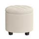 thumbnail image 1 of Otomana SONGMICS ULOM011W01 redonda beige 45x45x44 cm, 1 of 6