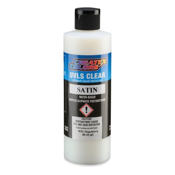 Createx UVLS Clear Top Coat - Satin, 8 oz