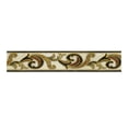 thumbnail image 1 of European Wallpaper Border Sticker Gold-plated Simulation Tiles Waist Line Wall Sticker Waterproof Self Adhesive PVC Wallpaper Border (500X10CM), 1 of 9