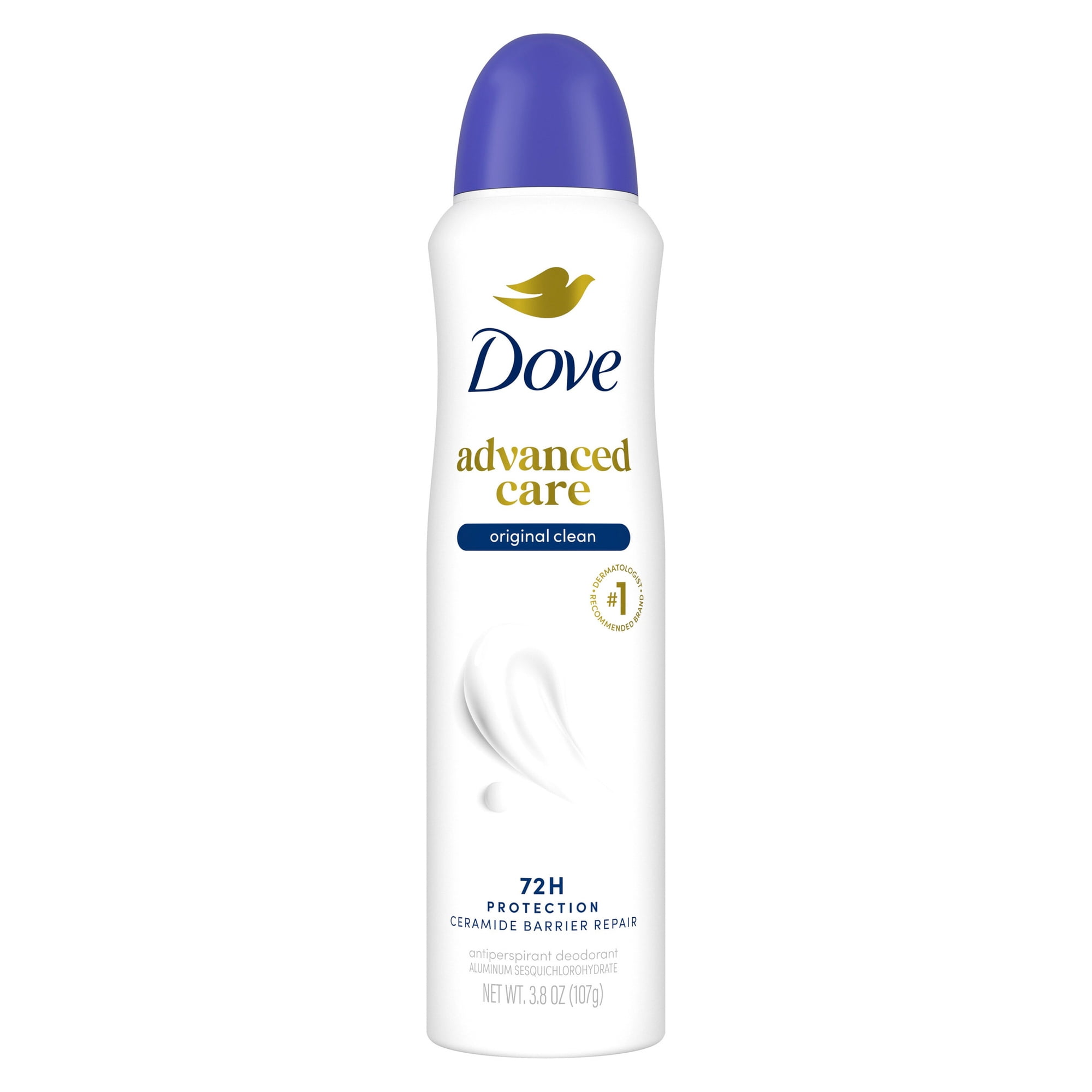 Dove Advanced Care Antiperspirant Deodorant Spray Antiperspirant Deodorant for Helping Repair Skin Barrier After Shaving Original Clean 72-Hour Antiperspirant for Soft Underarms, 3.8 oz