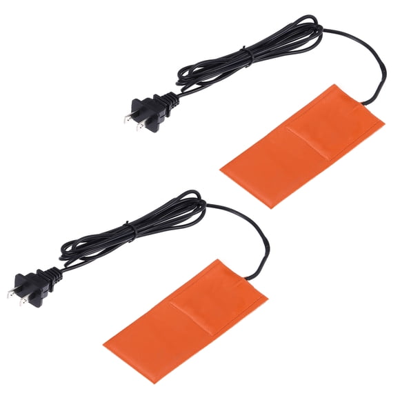 Uxcell 2Pcs Silicone Heating Pad, 110V 75W Car Engine Block Oil Pan Heater Heater Strip for Constant Temperature 127mm x 50.4mm