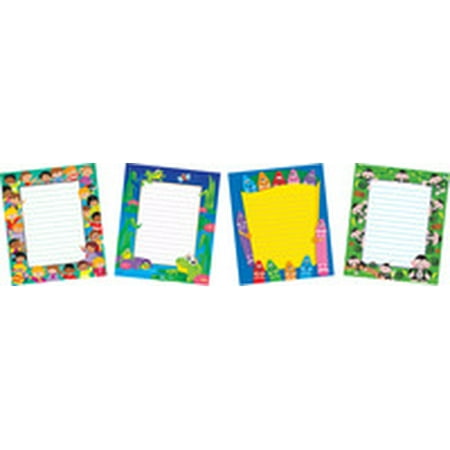 Trend Enterprises School Time Notepad Set, 6-1/2 x 7-3/4 Inches, 200 Sheets, Set of 4