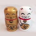 thumbnail image 4 of 5pcs Pintado A Del Matryoshka Fortuna Gato Rusas De La Jerarquización De Oro Baoblaze Muñecas rusas, 4 of 8