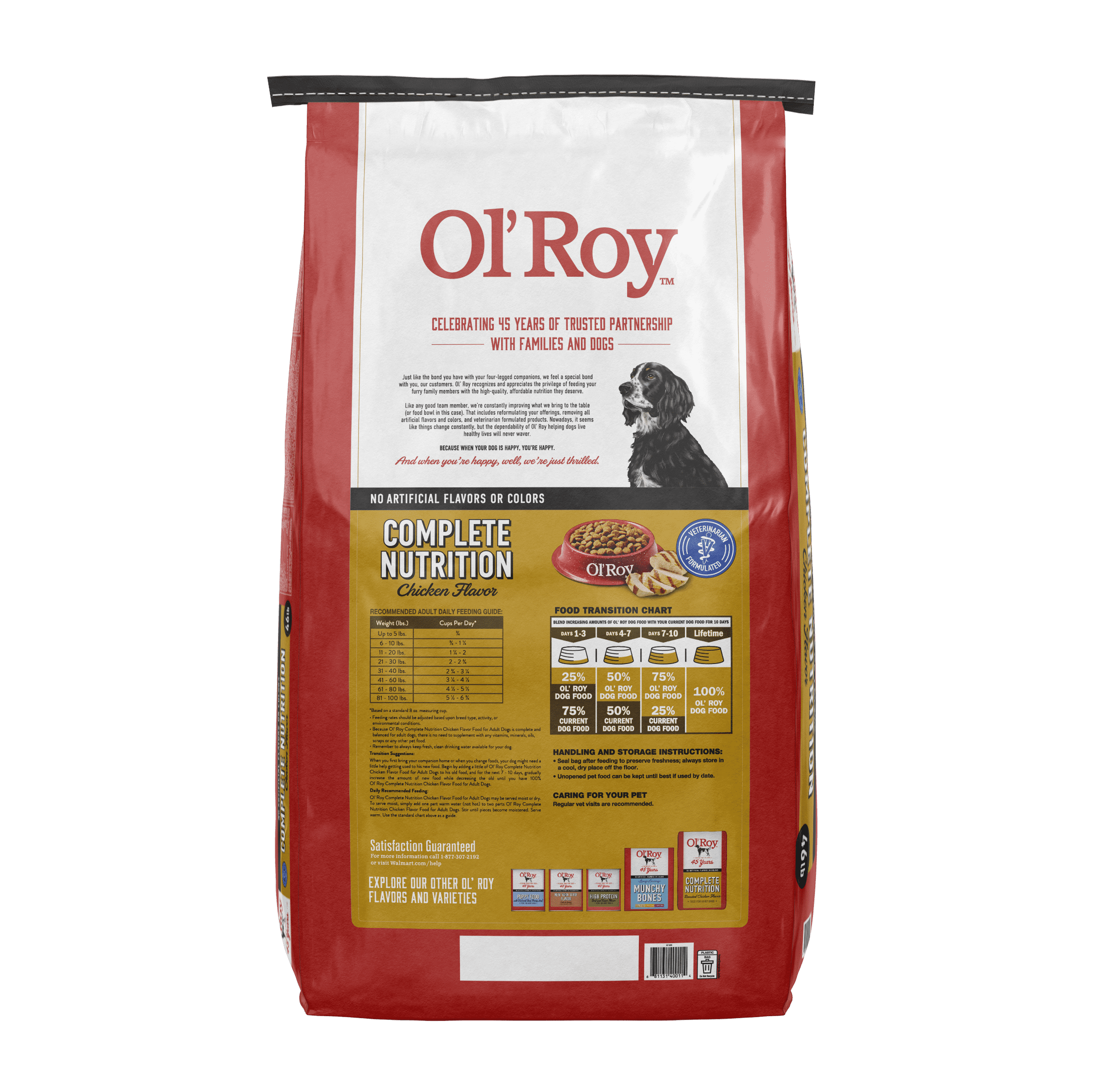 Ol' Roy Complete Nutrition Chicken Flavor Dry Dog Food, 46 lb Bag