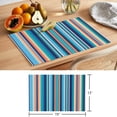 thumbnail image 6 of Mexican Style Placemats Set of 8 Colorful Mexico Stripes Light Blue Place Mats Indoor Wipeable Table Mats Washable Cloth Dining Table Placemats for Kitchen Holiday Party Home Decor 13x19 Inch, 6 of 9