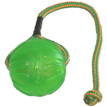 Everlasting Fun Ball on a Rope Dog Toy, Virtually indestructible ball, by (Virtually Indestructible Best Ball For Dogs)