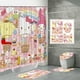 thumbnail image 3 of Fabricantes de fuentes de comercio electrónico transfronterizo Impresión digital 3D Cortina de ducha de baño de poliéster impermeable Hello Kitty Serie 3 fabricantes directos, 3 of 5