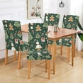 thumbnail image 2 of Yayeee 2 Pack Dining Chair Covers Stretch Parson Chairs Slipcovers Seat Protector, Green Christmas Trees, 2 of 6