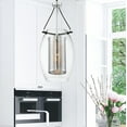 thumbnail image 5 of Warm Brass Mesh Lantern 1-Light Pendant with Sleek Bronzed Metal Rod with Clear Oval Glass 12 inches W X 28.5 inches H-Warm Brass/Bronze Finish Bailey, 5 of 6