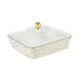 thumbnail image 5 of Bandeja para servir, contenedor, bandeja para comida creativa y versátil, elegante bandeja organizadora para frutas. Oro blanco pequeño, 5 of 9
