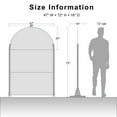 thumbnail image 3 of MAYEERTY 72*47" Outdooe Black Arched Metal Freestanding Sheet Privacy Panel Screen, Brick Pattern, 3 of 5