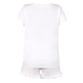 thumbnail image 6 of Wyongtao Pajamas for Women Short Sleeve V-Neck Sleepwear Two Piece Pj Sets with Shorts Casual Loungewear,White XL, 6 of 9