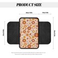 thumbnail image 6 of Chririnla Elastic Polyester Car Armrest Box Cover Protector Comfortable Waterproof Car Center Console Cover for Truck, Retro Orange Floral Automotive Center Console Cover, 6 of 6