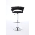 thumbnail image 6 of Hassch Swivel Bar Stools Set of 2, 30.1" - 38.1" Counter Height Barstool with Metal Legs, Upholstered Bar Chair for Home, Kitchen Island, Easy Assembly, Black, 6 of 9
