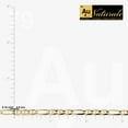 thumbnail image 3 of Au Naturale Solid 14k Yellow Gold Ficonucci Link Chain Bracelet (4.8 mm, 8.5 inch), 3 of 7