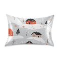 thumbnail image 7 of Yayeee Pillowcase King Size Set of 2 Satin Wrinkle Resistant Pillow Case, Cartoon Red Houses, 7 of 7