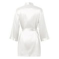 thumbnail image 5 of Hauaitttt Women Bride Bridesmaids Robe Short Satin Kimono Robes for Wedding & Bridal Party Silk Bathrobes for Women Nightgown Sleepwear Silk Pajama Set Women Pajamas Set for Women Pajama Shorts for, 5 of 7