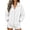 White, variant on Enjoytime Fleece Jacket Women Collared Long Sleeve Zip Up Coat Fall Winter Warm Cozy Casual Plus Size Clothes with Pocket